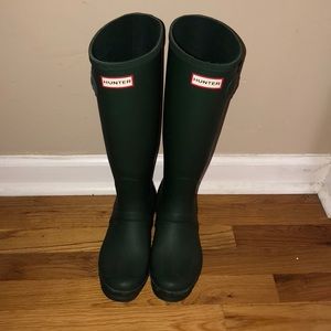 Green hunter boots